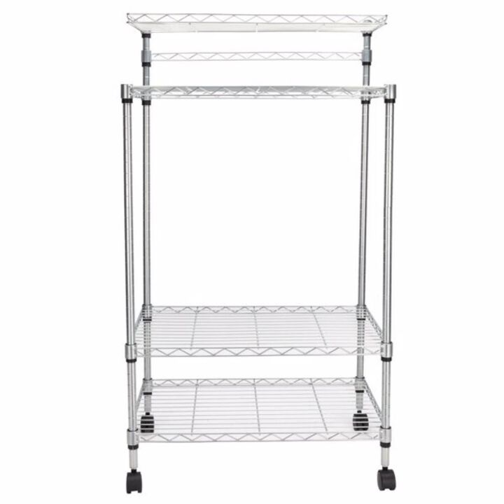 4-Layer Adjustable Kitchen Bakers Rack Space-Saving Storage for Kitchen Organization and Convenience