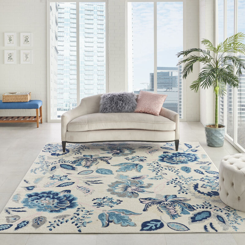 Tranquil TRA02 Ivory/Light Blue 8'10" x 11'10" Rug image number 7