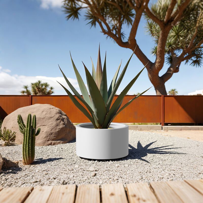 Heavy Duty Corten Steel Round Raised Garden Bed Kit, Brown Metal Planter Box