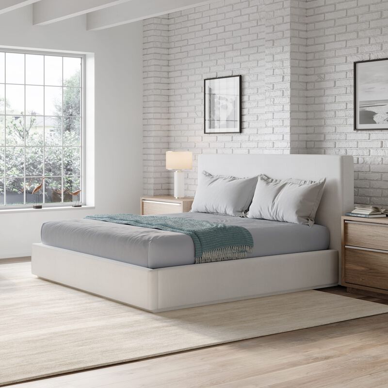 One Upholstered Platform Bed