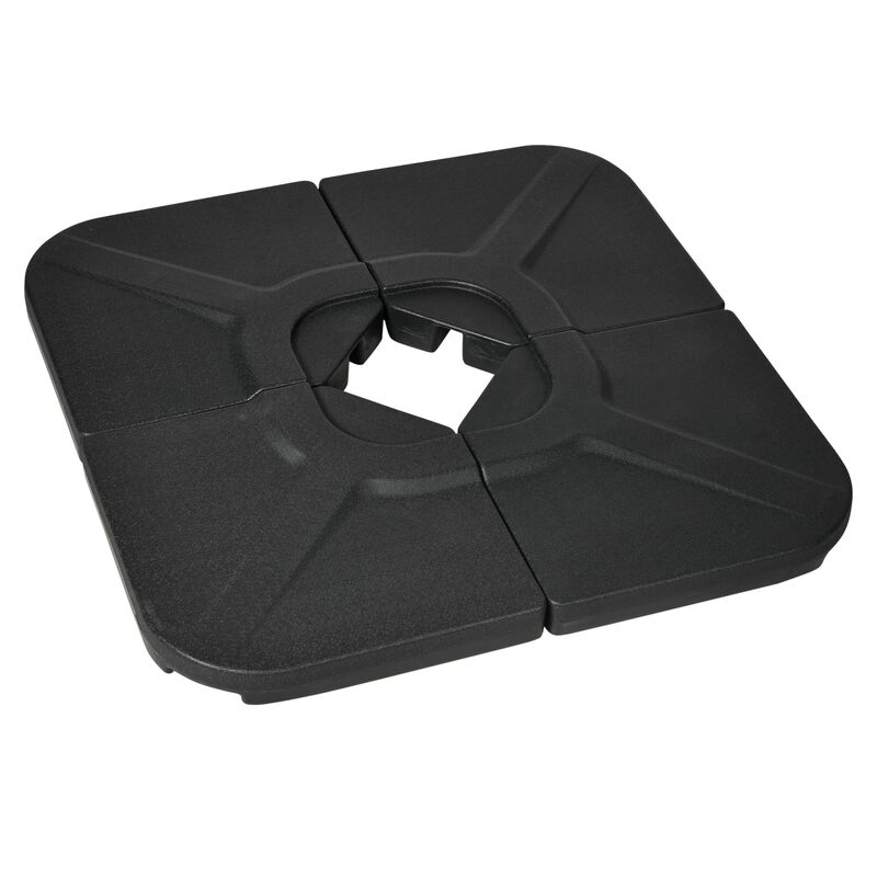 Versatile Umbrella Base: 4-Piece 150lb HDPE Water/Sand Filled Weights