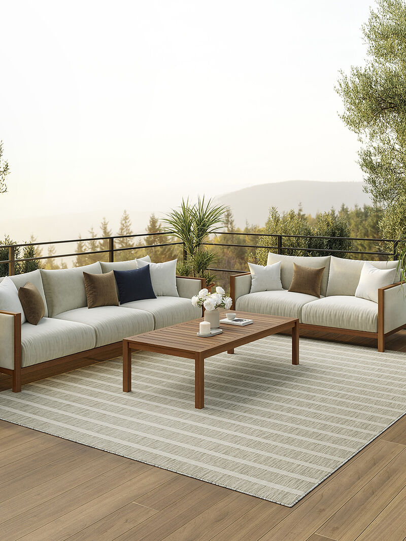 Positano POS03 Gray/Ivory 6' x 9' Rug