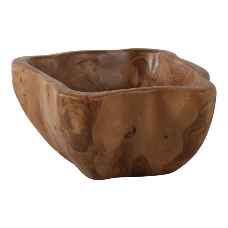 13x6" Teak Wood Bowl, Natural image number 0