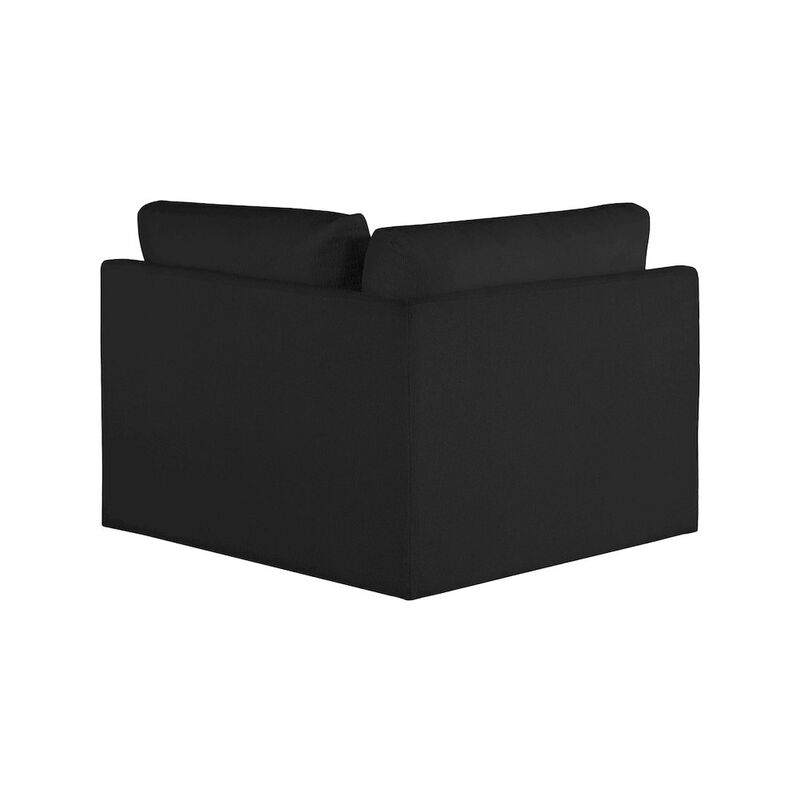 Meridian Furniture Ease Black Polyester Fabric Corner