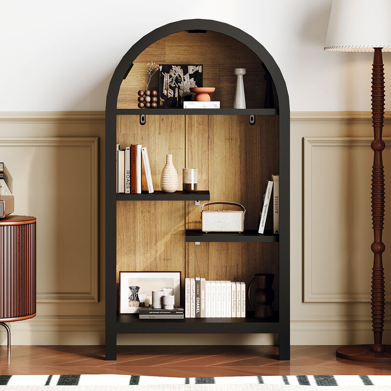 Sukpid Arched Top Freestanding Shelf Open Cabinet image number 2