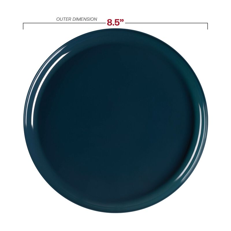 Navy Flat Round Plastic Dinnerware Value Set (40 Sets) image number 3