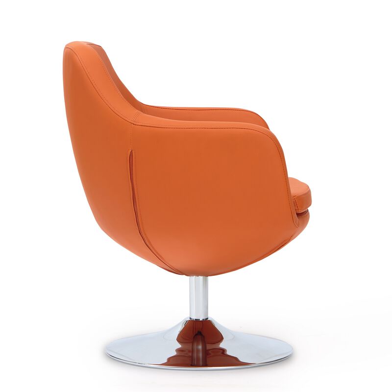 Caisson Orange Swivel Accent Chairs (Set of 2)