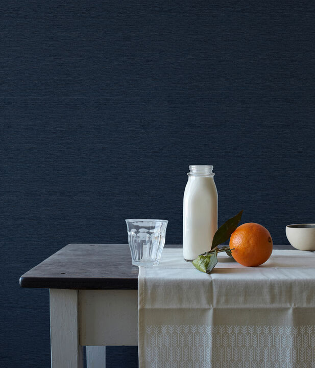 Gump Navy Faux Grasscloth Wallpaper (Set of 2)