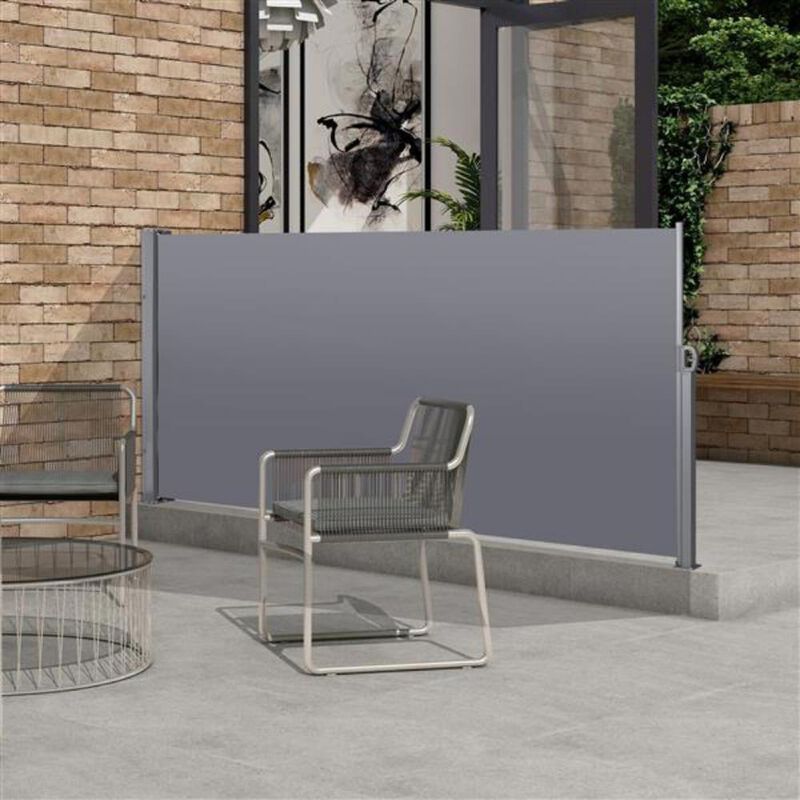 Retractable Side Screen Awning &ndash; Outdoor Privacy Screen and Shade for Patios, Decks, and Balconies