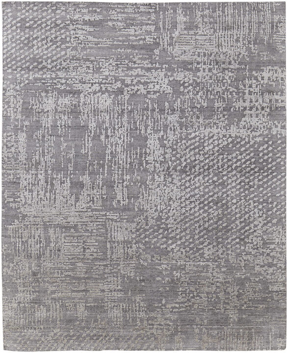 HomeRoots Abstract Hand Woven Worn Faded Area Rug