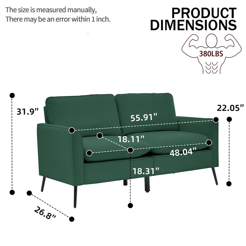 Wespne PU loveseat image number 2