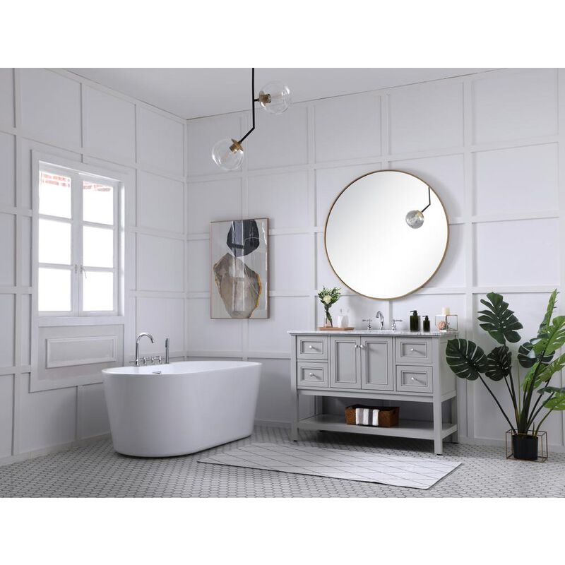 Elegant Kitchen and Bath 48 inch Single bathroom vanity in natural wood