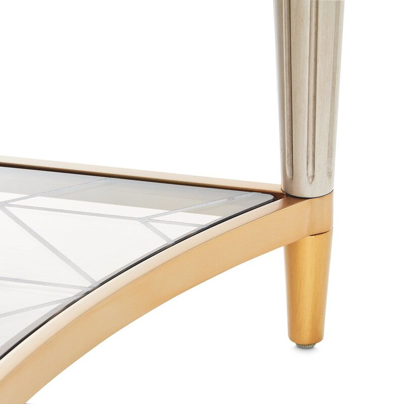 Michael Amini St. Charles Rectangular Cocktail Table - Dove Gray