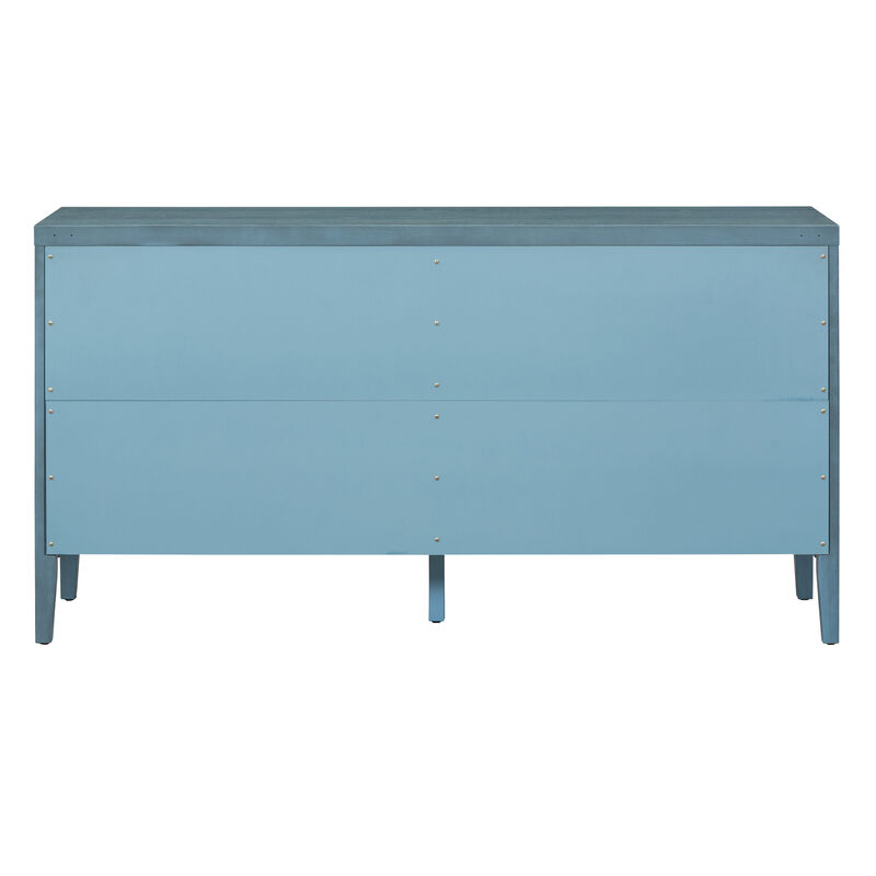 Merax Retro Circular Groove Door Sideboard