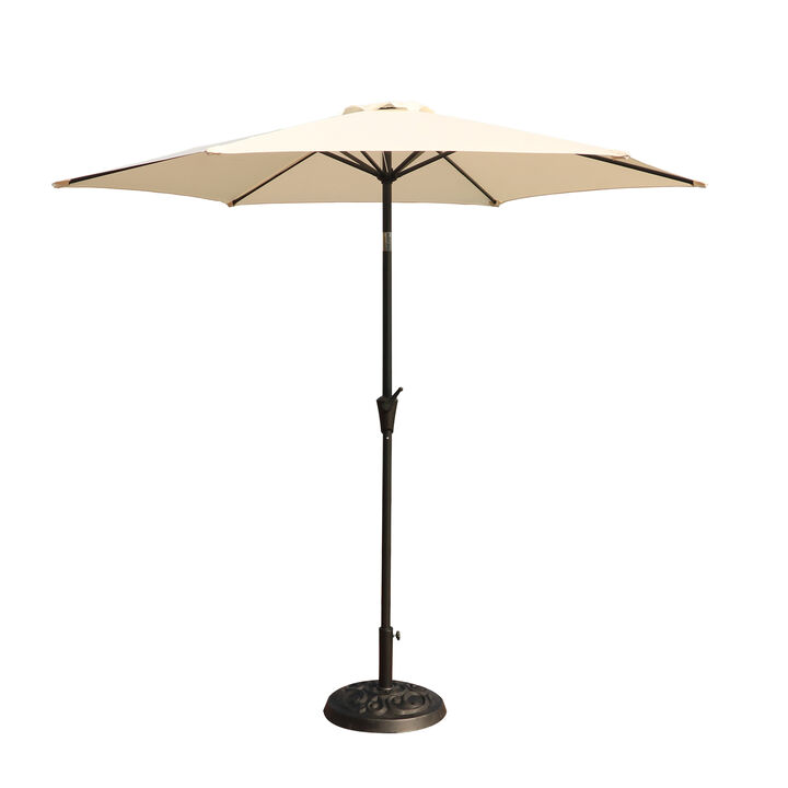 9' Pole Tan Umbrella with Carry Bag