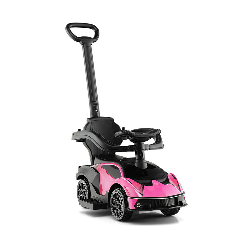 3 in 1 Push Ride On Toy Car with Handle and Guardrail for Toddlers image number 0