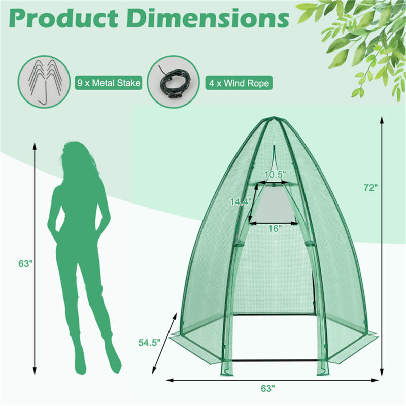 Portable Mini Greenhouse for Gardening Seedlings and Flowers