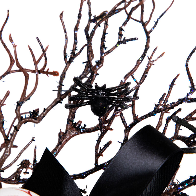 Eyeballs and Spiders Halloween Twig Wreath  24-Inch  Unlit image number 2