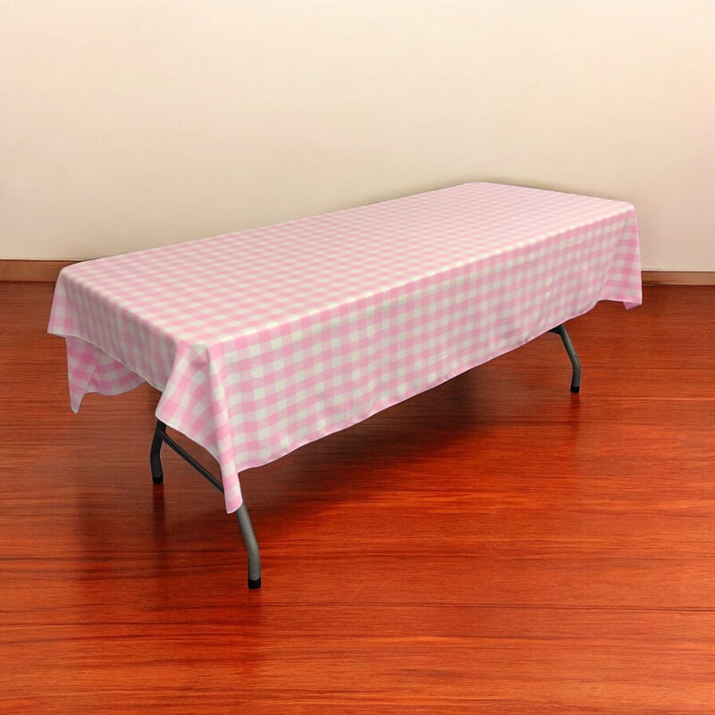 Polyester Checkered Tablecloth 60 by 102 Inch for Kitchen and Parties image number 1