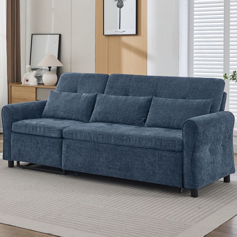 Merax hree-seater Sofa with a Sofa Bed and a Reversible Recliner Sofa