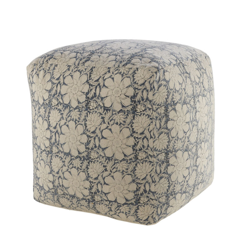 Handcrafted Cotton Ottoman for Floor, Bedroom, and Living Room