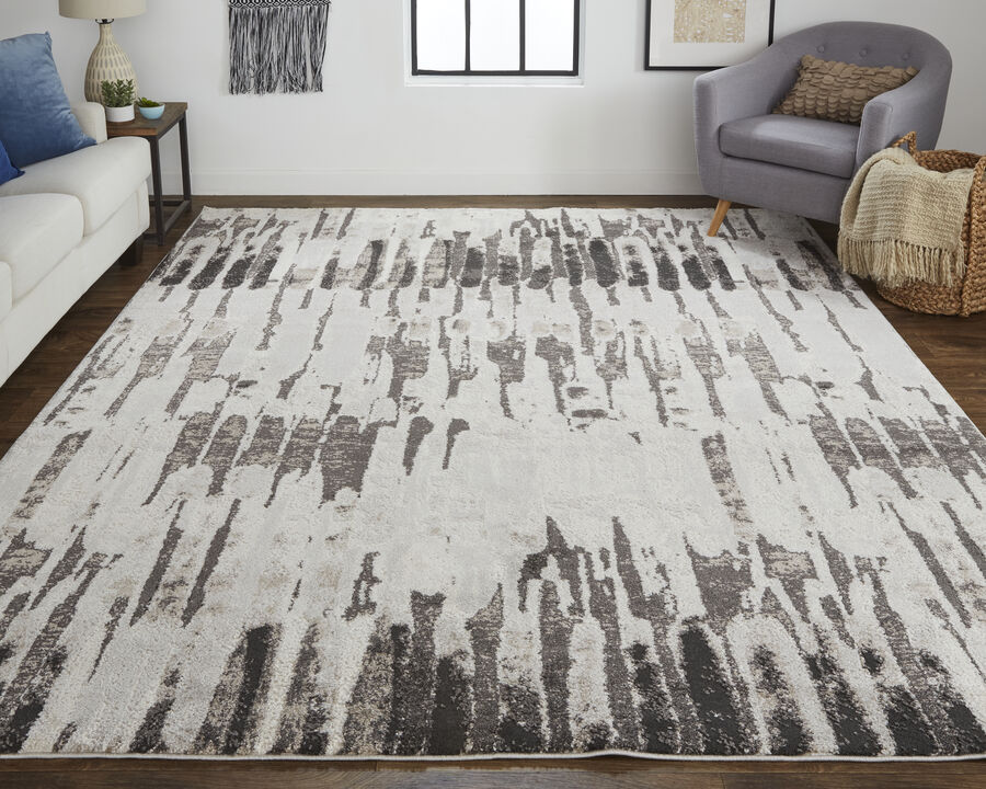 Vancouver 39FIF Ivory/Brown/Gray 1'8" x 2'10" Rug