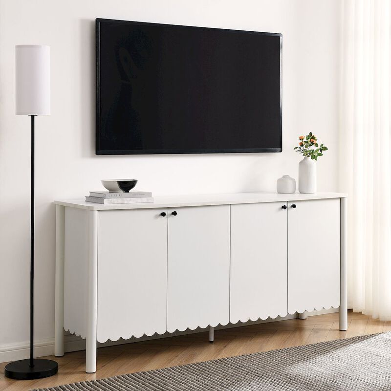 Modway Emmeline 4-Door Scalloped Sideboard in Sage image number 7