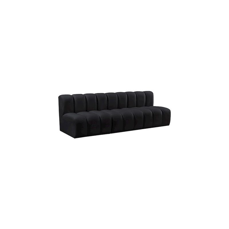 Meridian Furniture Arc Black Velvet Modular Sofa