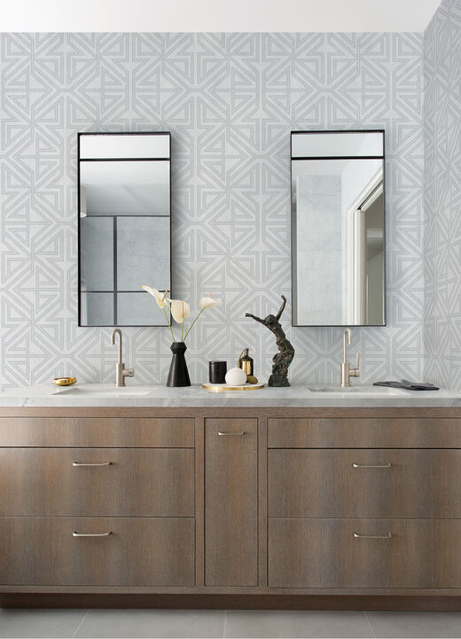 Kachel Grey Geometric Wallpaper