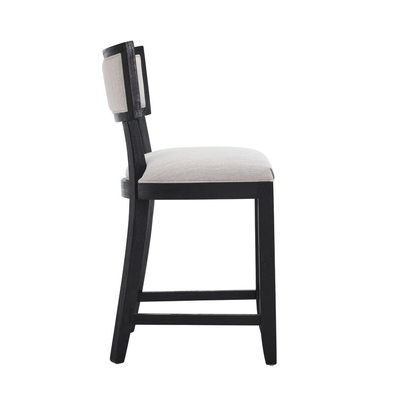 Merax Upholstered Counter Height Bar Stools