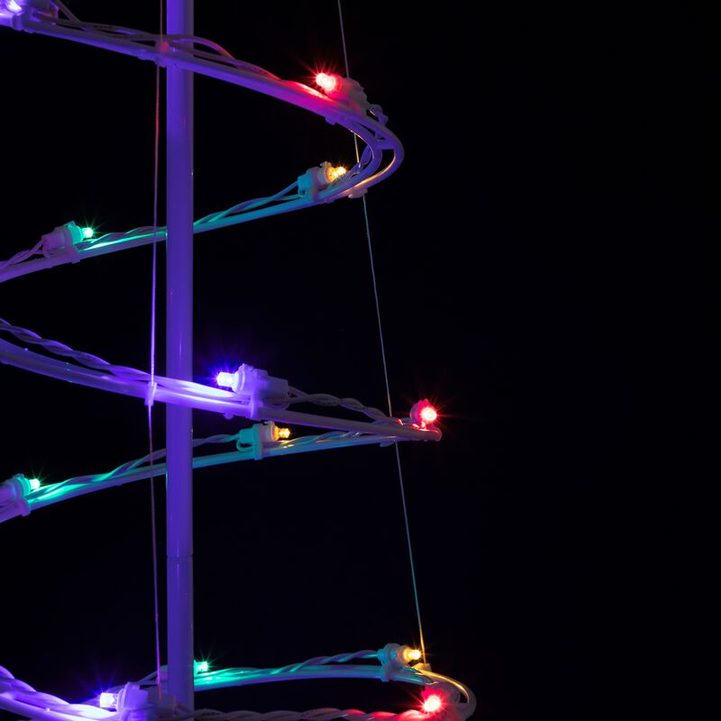 4ft LED Lighted Spiral Cone Tree Outdoor Christmas Decoration  Multi Lights image number 5