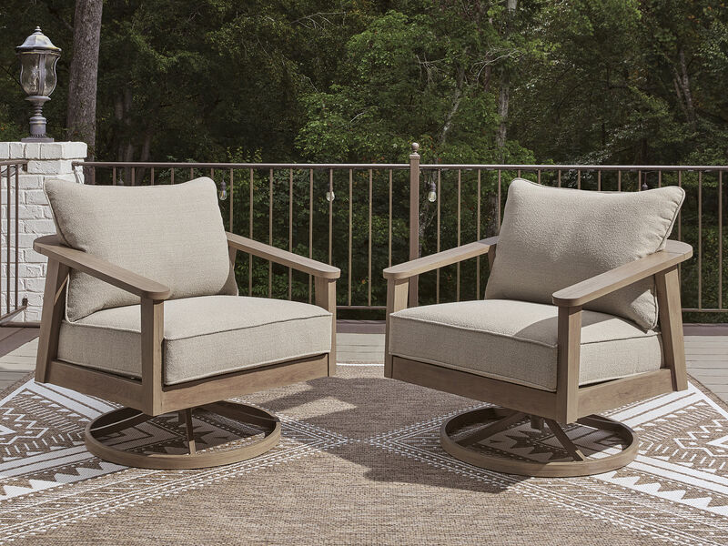Francis Beach Outdoor Swivel Lounge Chair with Cushion image number 1