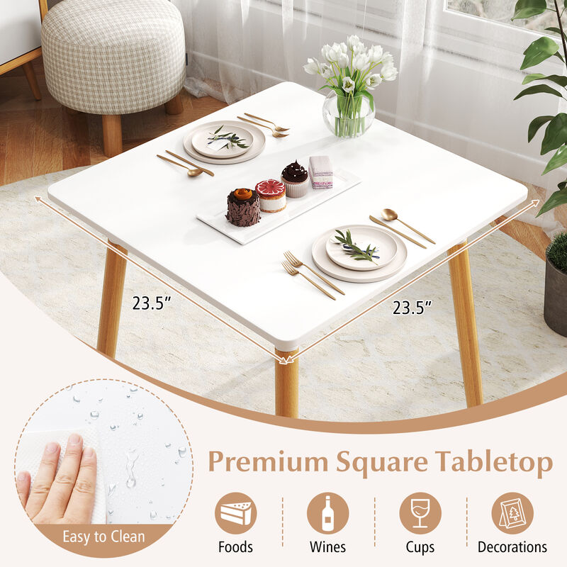 Simple Square Dining Table – Adjustable Feet, Durable Design for Kitchen and Dining Room