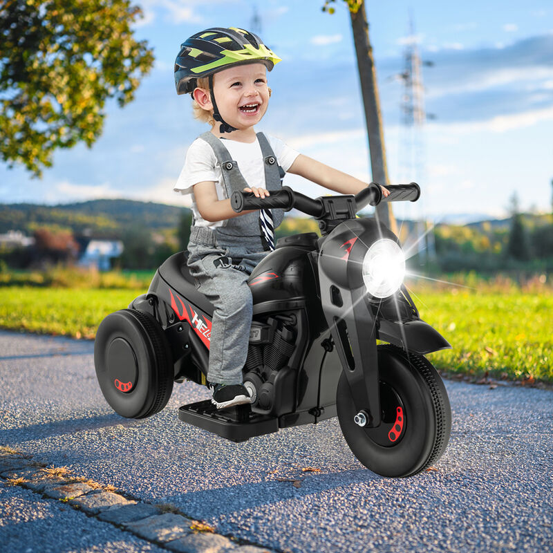 Kids 6V Electric Motorcycle Ride On Toy with Bubble Maker and Sound Effects image number 1