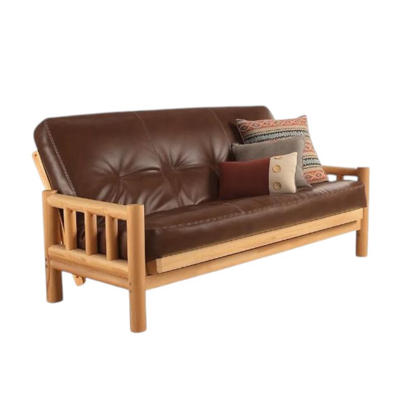 Lodge Frame-Natural Finish-Oregon Trail Saddle Mattress