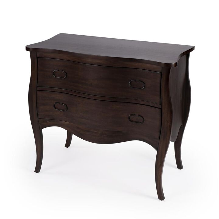 Butler Specialty Rochelle Walnut 2 Drawer Chest, Dark Brown
