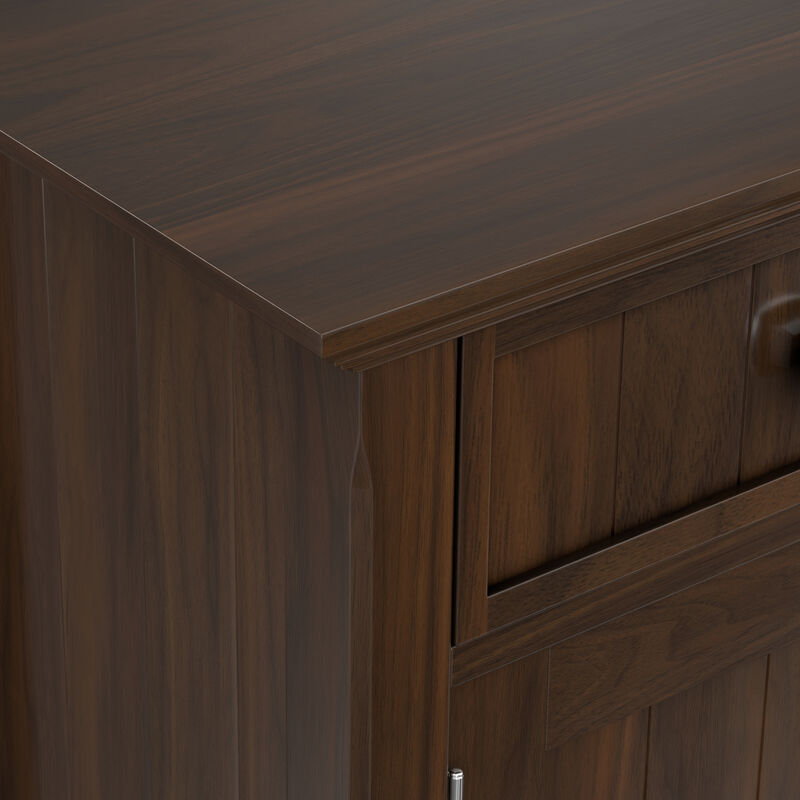 Acadian SOLID WOOD 51 inch Wide Transitional Entryway Storage Cabinet in Brunette Brown image number 7