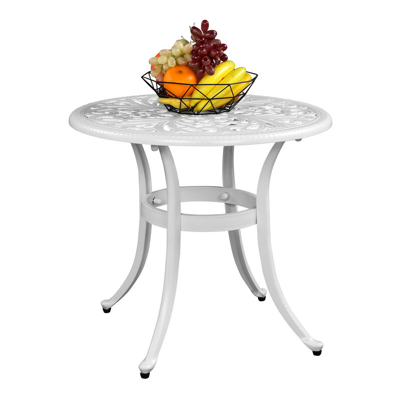 Phoenix Cast Aluminum Round Table for Patio Backyard and Poolside
