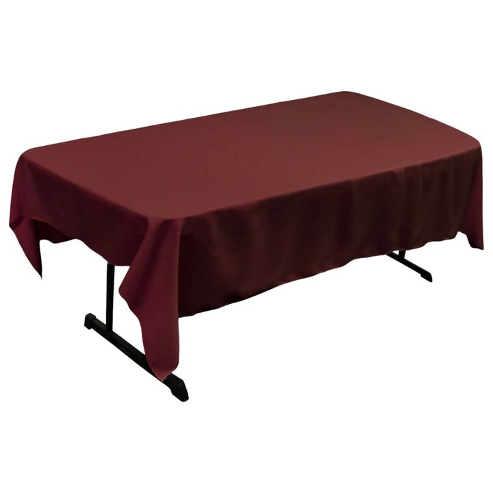60x84 Inch Rectangular Polyester Poplin Tablecloth for Dining Table