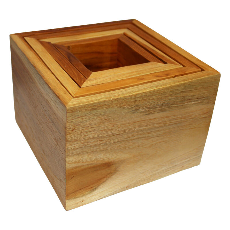 EcoDecors Eleganto&reg; 4 Piece Teak Wood Bathroom Amenities Set in EarthyTeak&reg; Finish image number 4