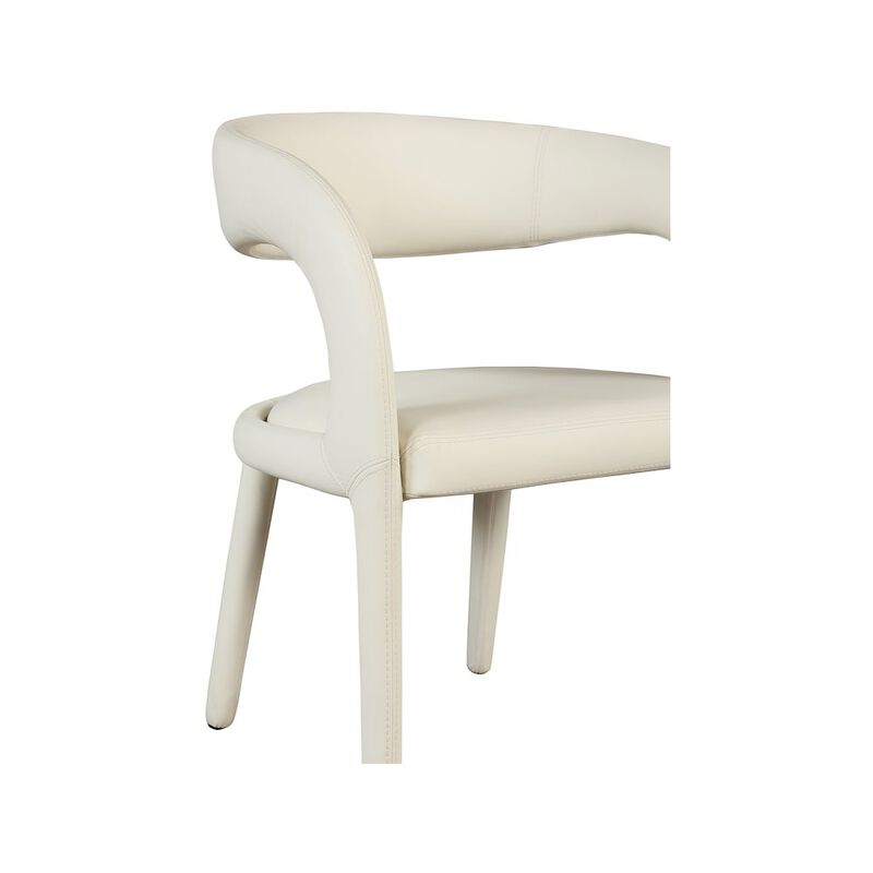 Meridian Furniture Sylvester Cream Vegan Leather Dining Chair
