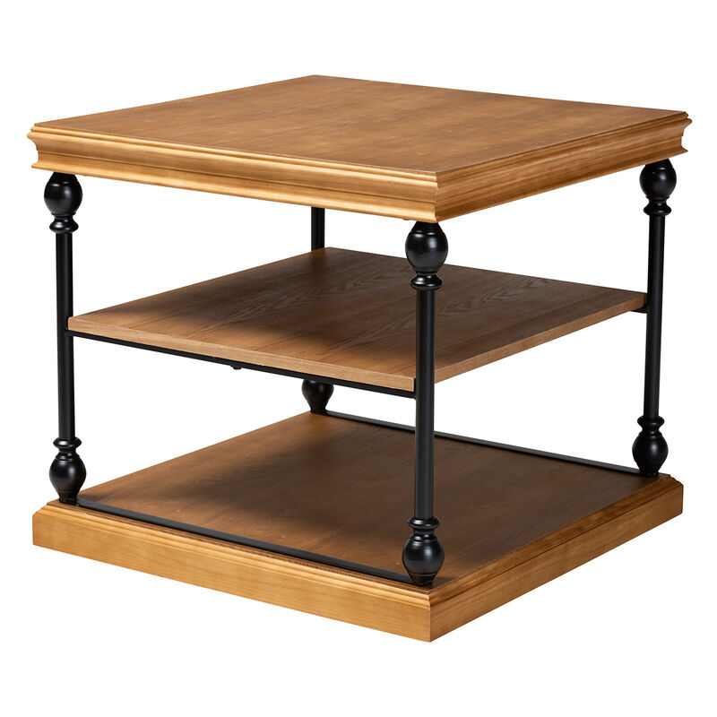 Baxton Studio Sebastian Traditional 3 Tier End Table