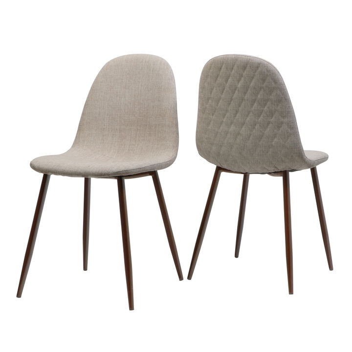 Merax Modern Fabric Dining Chairs 2 Pcs