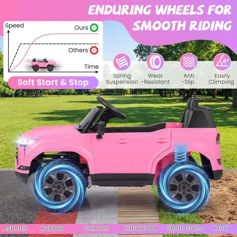 24V 4WD Kids Ride On Vehicle with Remote Control for Yard and Garden Play image number 7