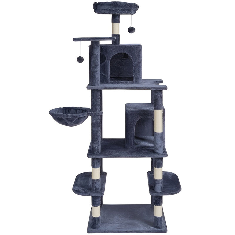 Cat Tree Tower with Condos and Sisal Scratching Posts, Multi-Level Play for Indoor Cats