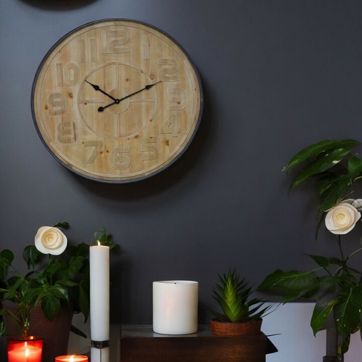 Wall Clock 31.5"D MDF/Iron