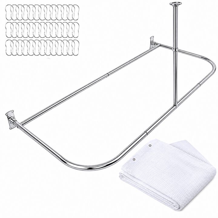 Shower Suites By D-Shaped Shower Curtain Rod