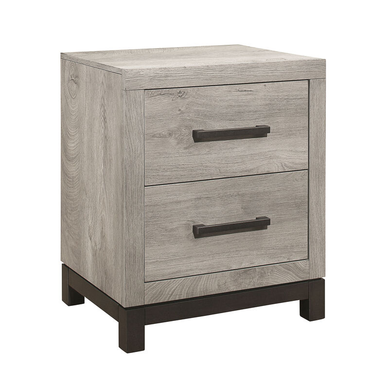 Zephyr 4 Pc Queen Size Bedroom Set, Light Gray, Brown, Modern Style image number 3