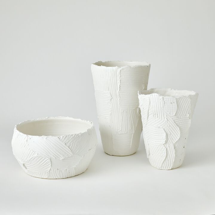 Chip Vase-White