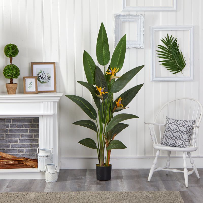 Hivvago 6" Bird of Paradise Artificial Plant